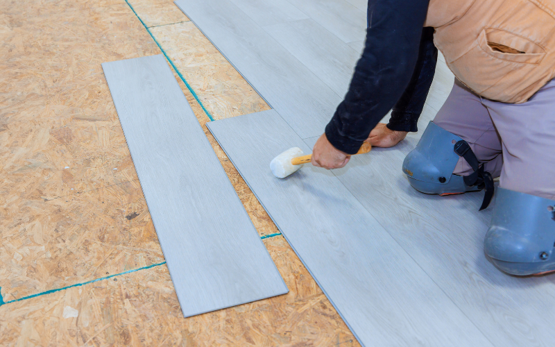 Install vinyl flooring