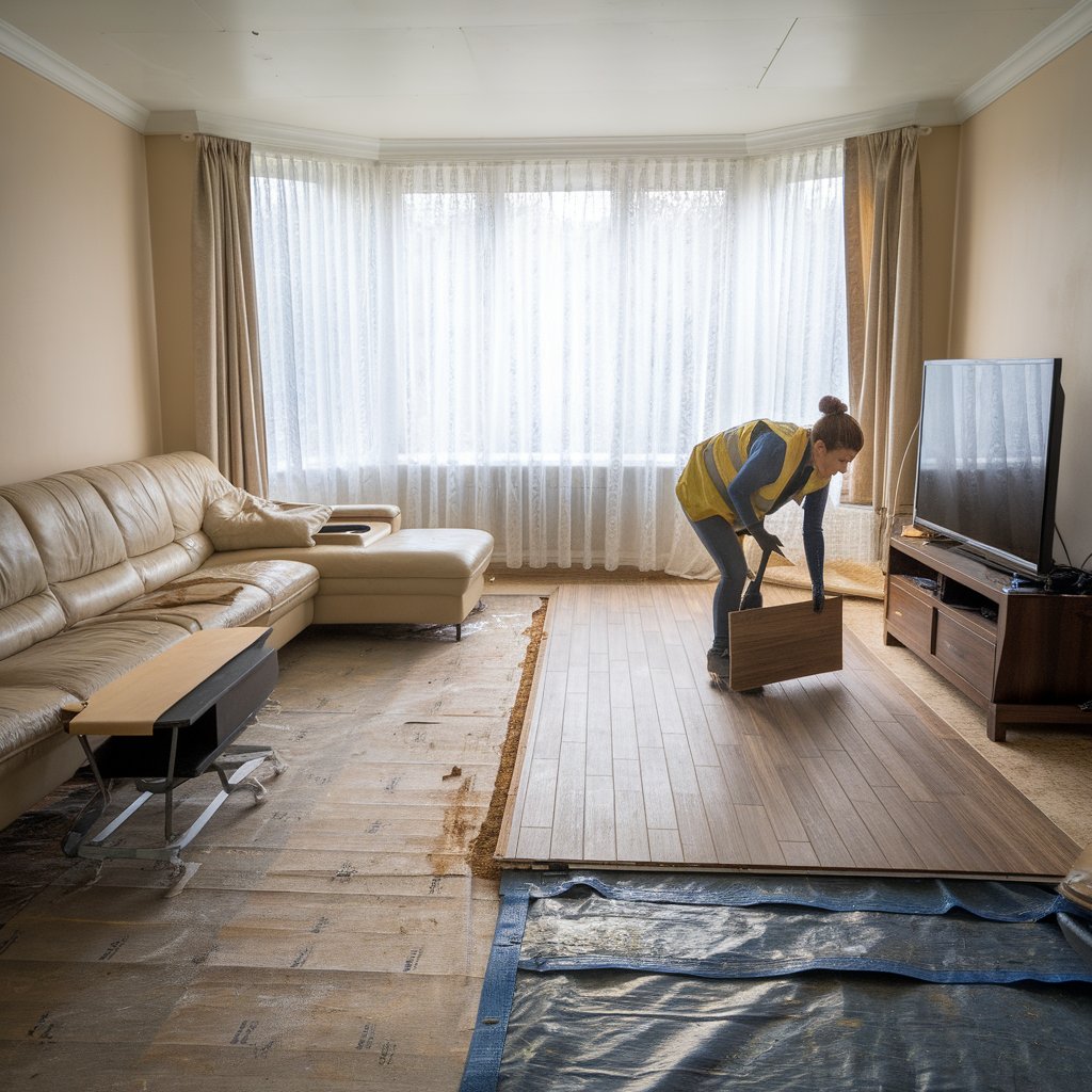 how to replace vinyl flooring in bathroom
