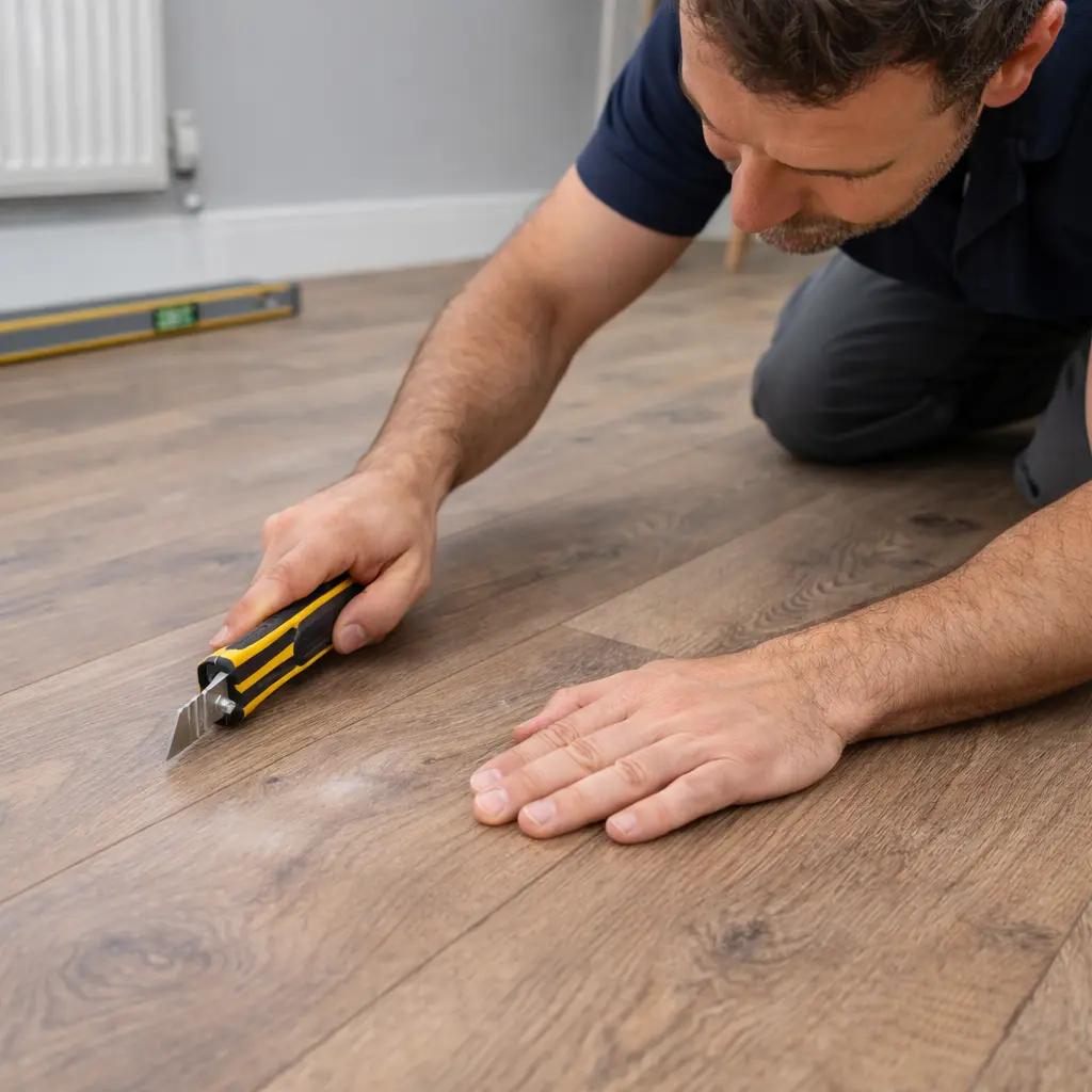 fix bubble in vinyl flooring