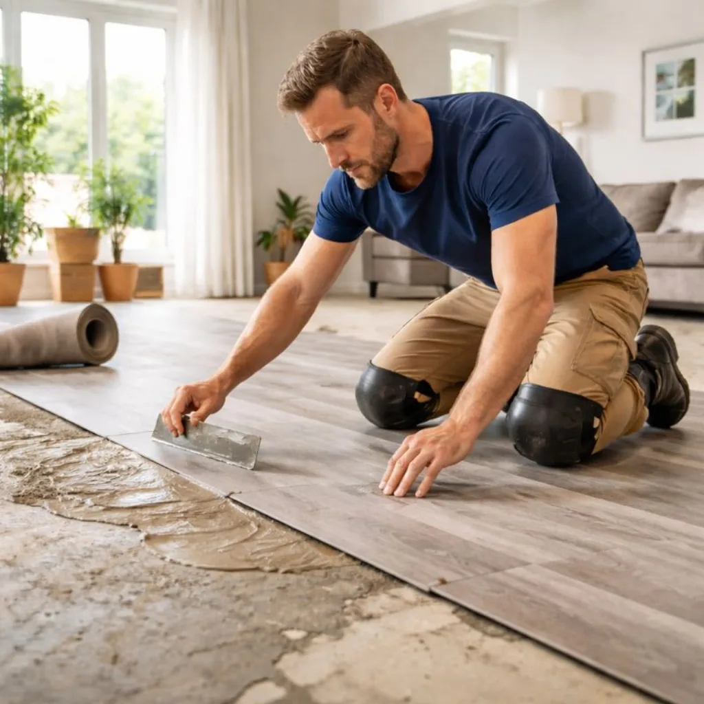 can you put vinyl flooring on uneven floor​